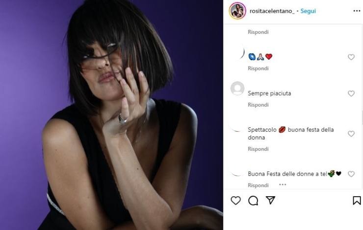 Rosita Celentano nuovo taglio capelli