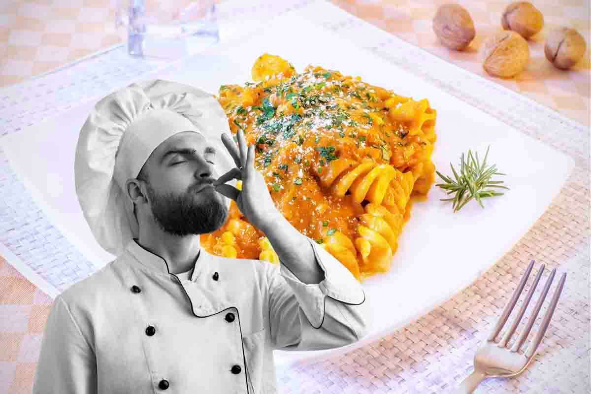 pasta e zucca in versione vegan